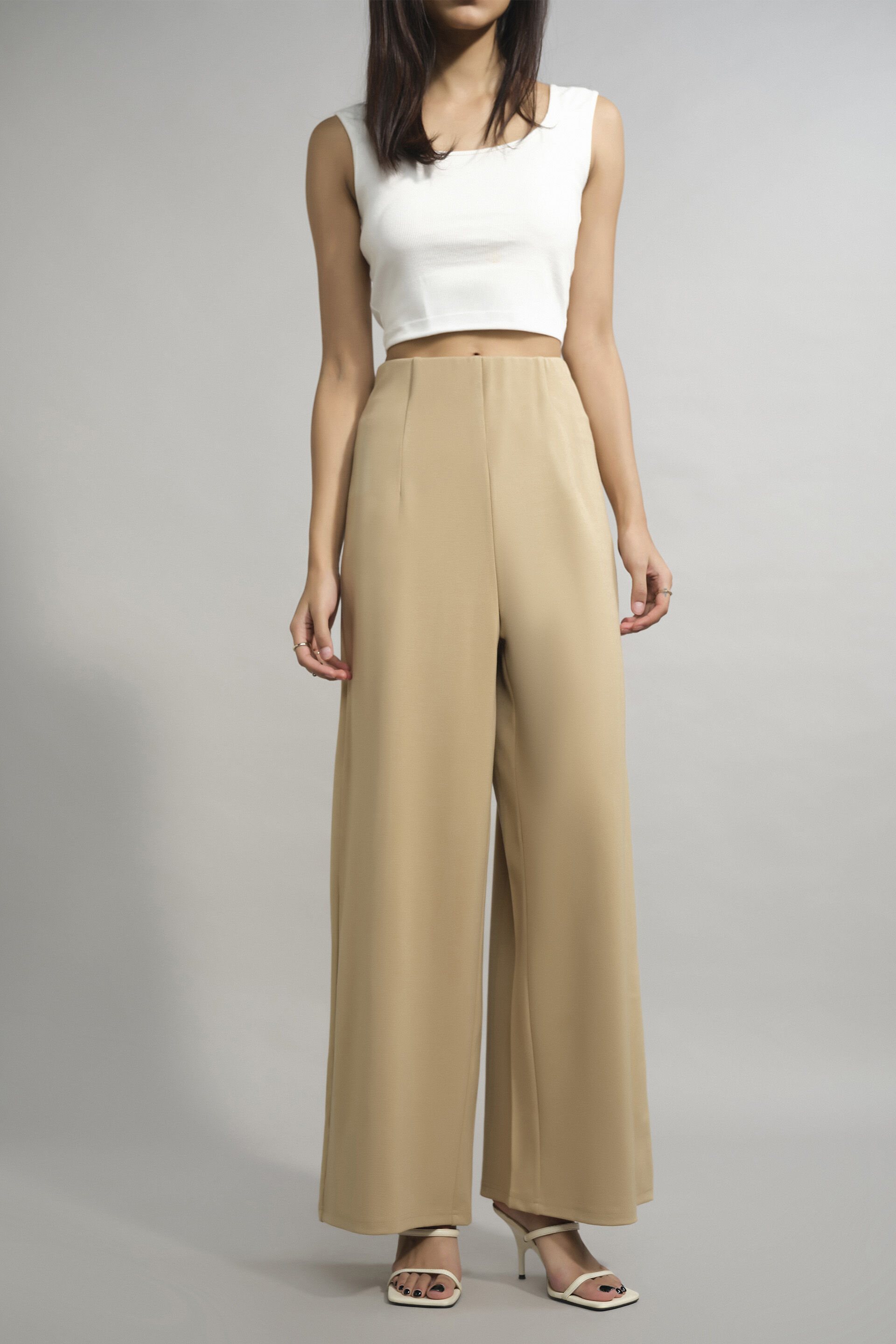 Made To Sway Beige Flair Pants, Beige, image 2